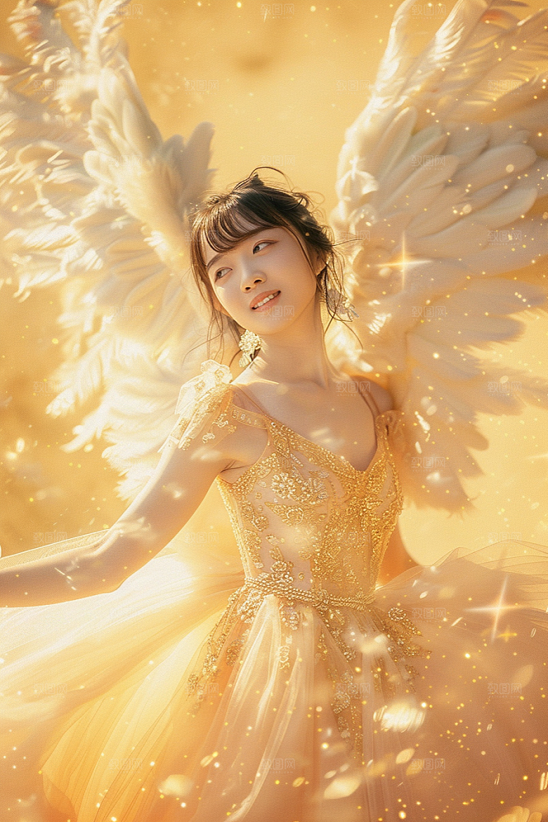 天使女神纯洁梦幻摄影图