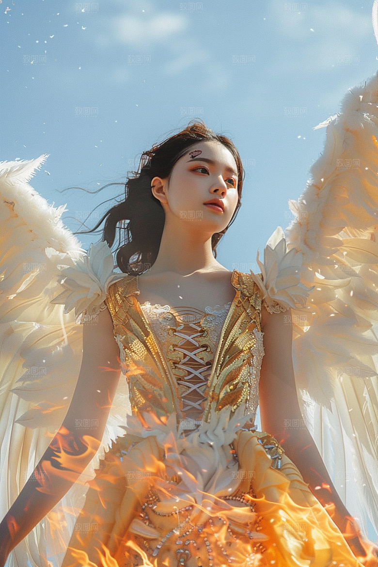 天使女神梦幻纯洁摄影图