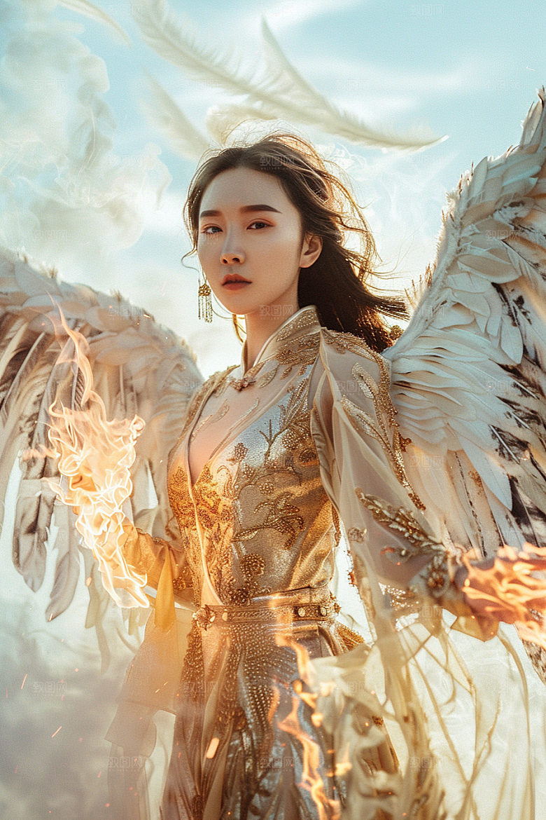 天使女神美女人物摄影图