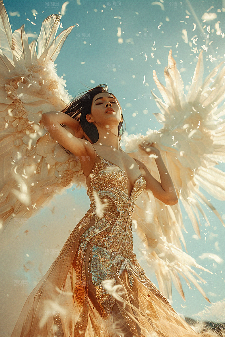 天使女神梦幻唯美摄影图