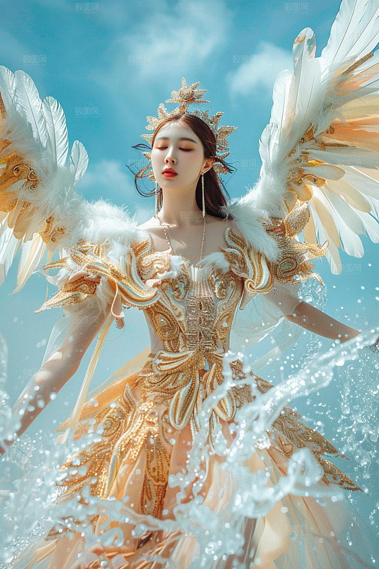 天使女神人物唯美摄影图