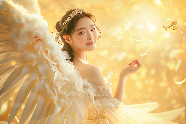 天使女神高清肖像摄影图