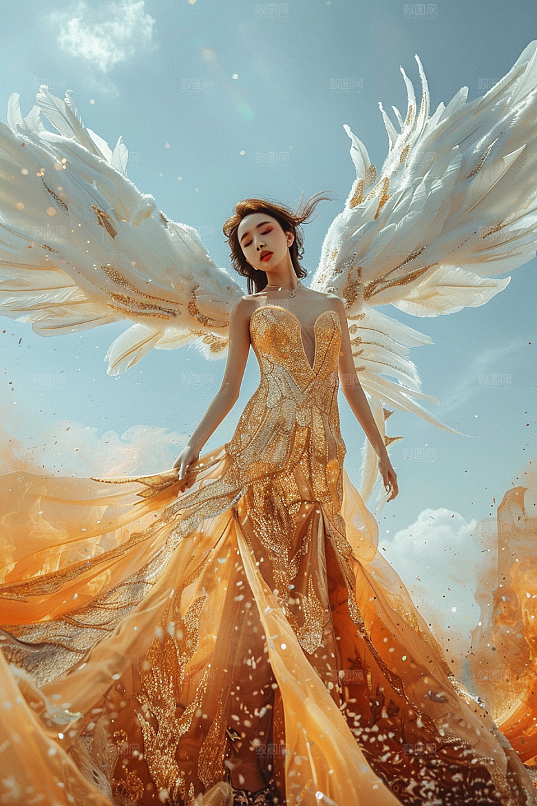 天使女神纯洁仙女摄影图