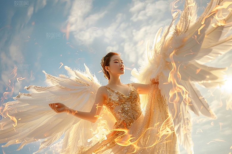 天使女神人物梦幻摄影图