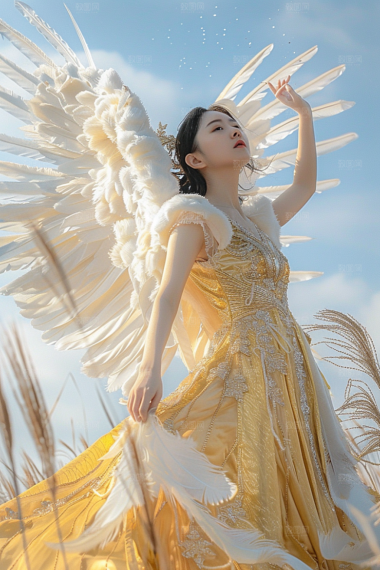 天使女神清新梦幻摄影图