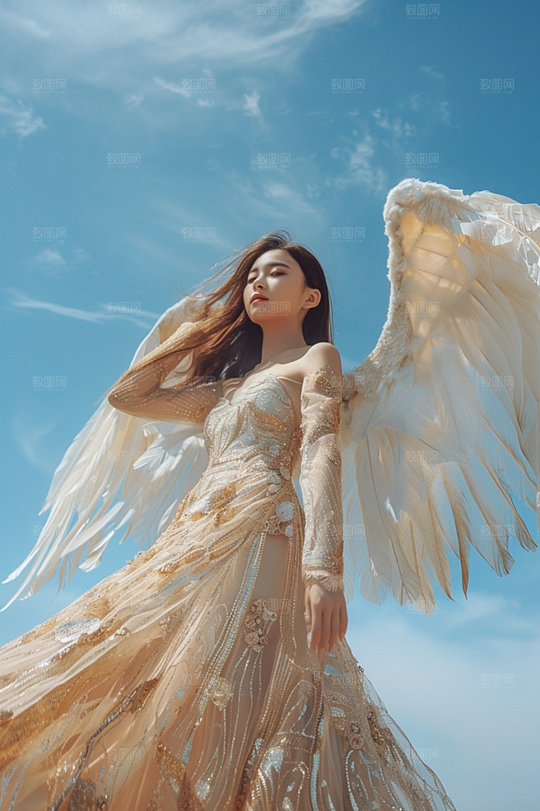天使女神写真美女摄影图