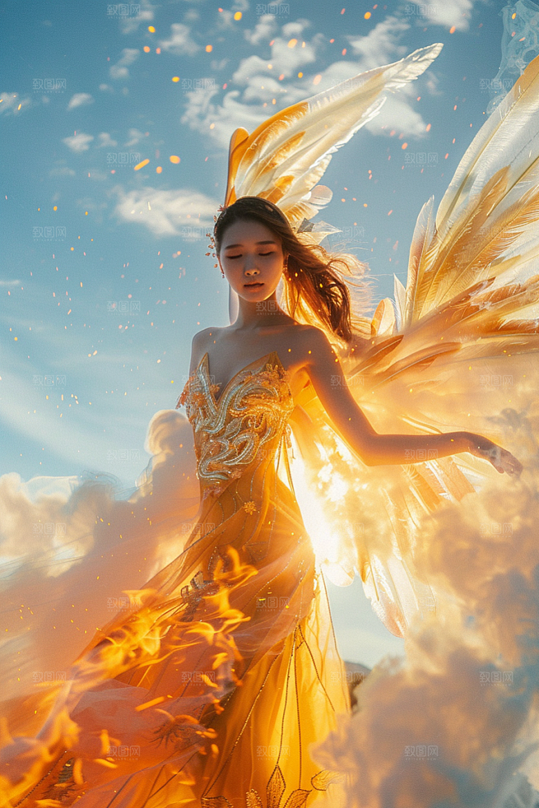 天使女神仙女纯洁摄影图
