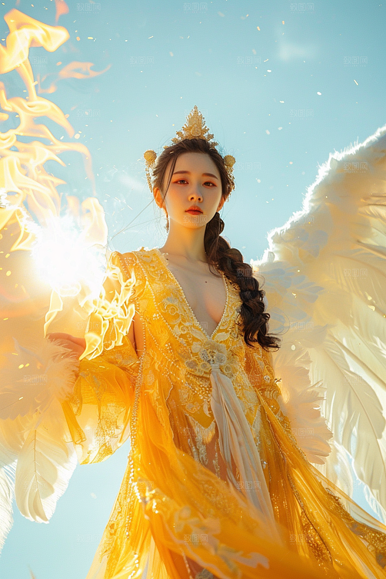 天使女神清新高清摄影图