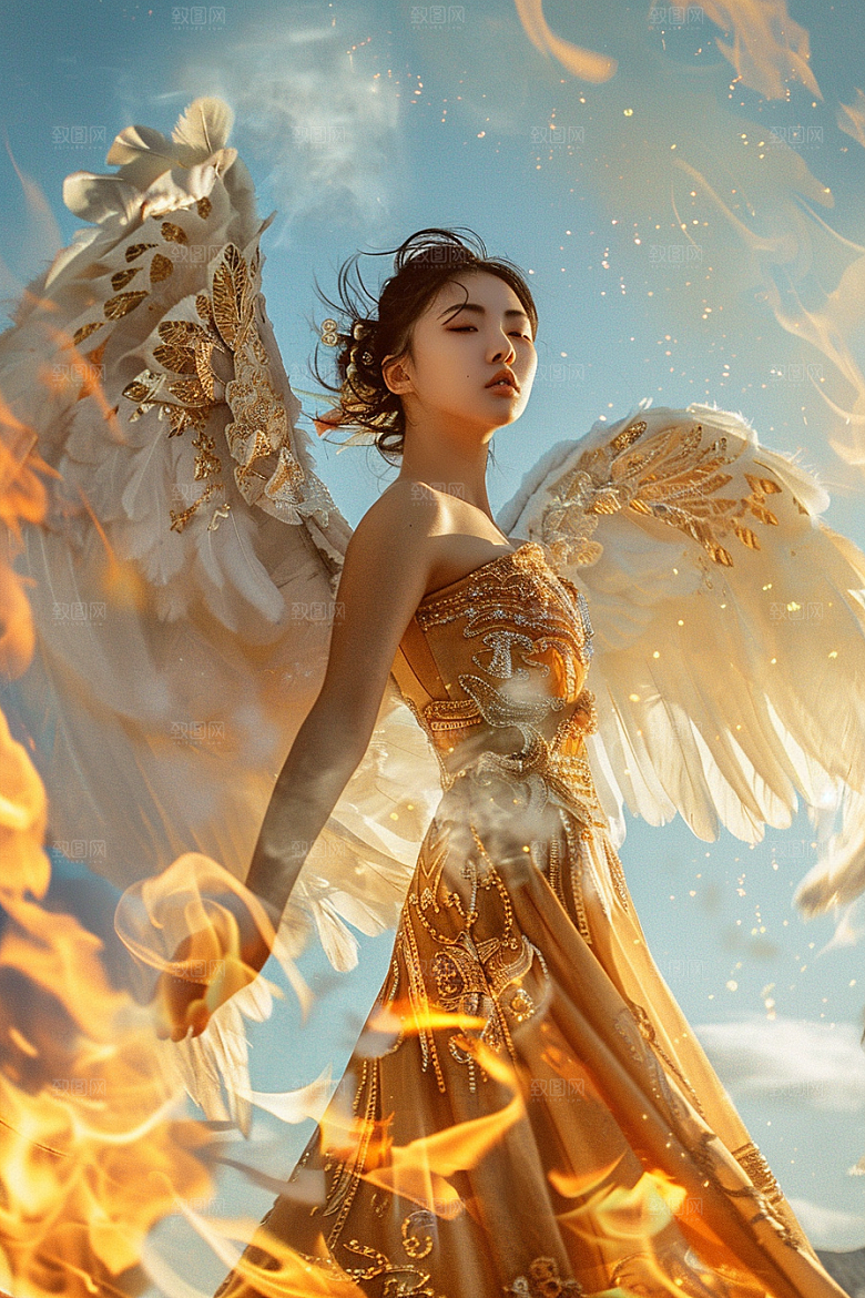 天使女神梦幻唯美摄影图