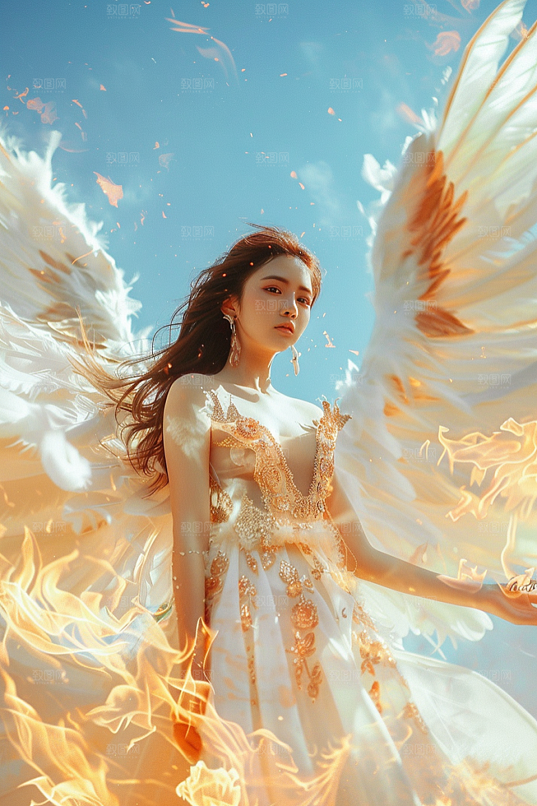 天使女神高清肖像摄影图