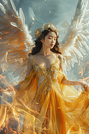 天使女神肖像仙女摄影图