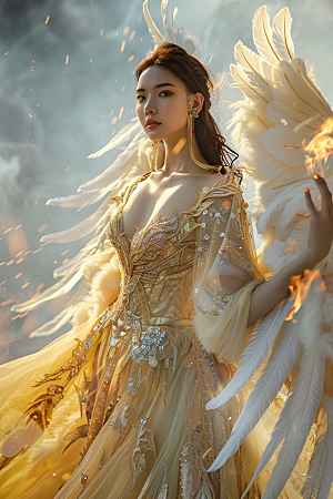 天使女神美女高清摄影图