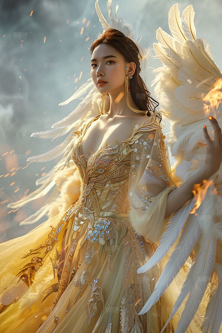 天使女神美女高清摄影图