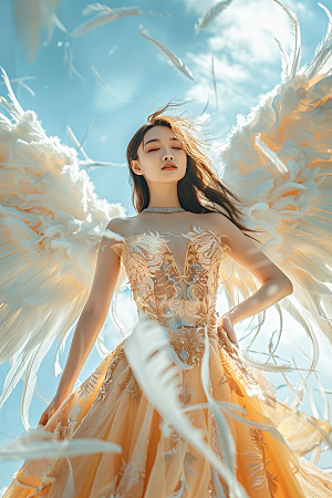 天使女神纯洁写真摄影图