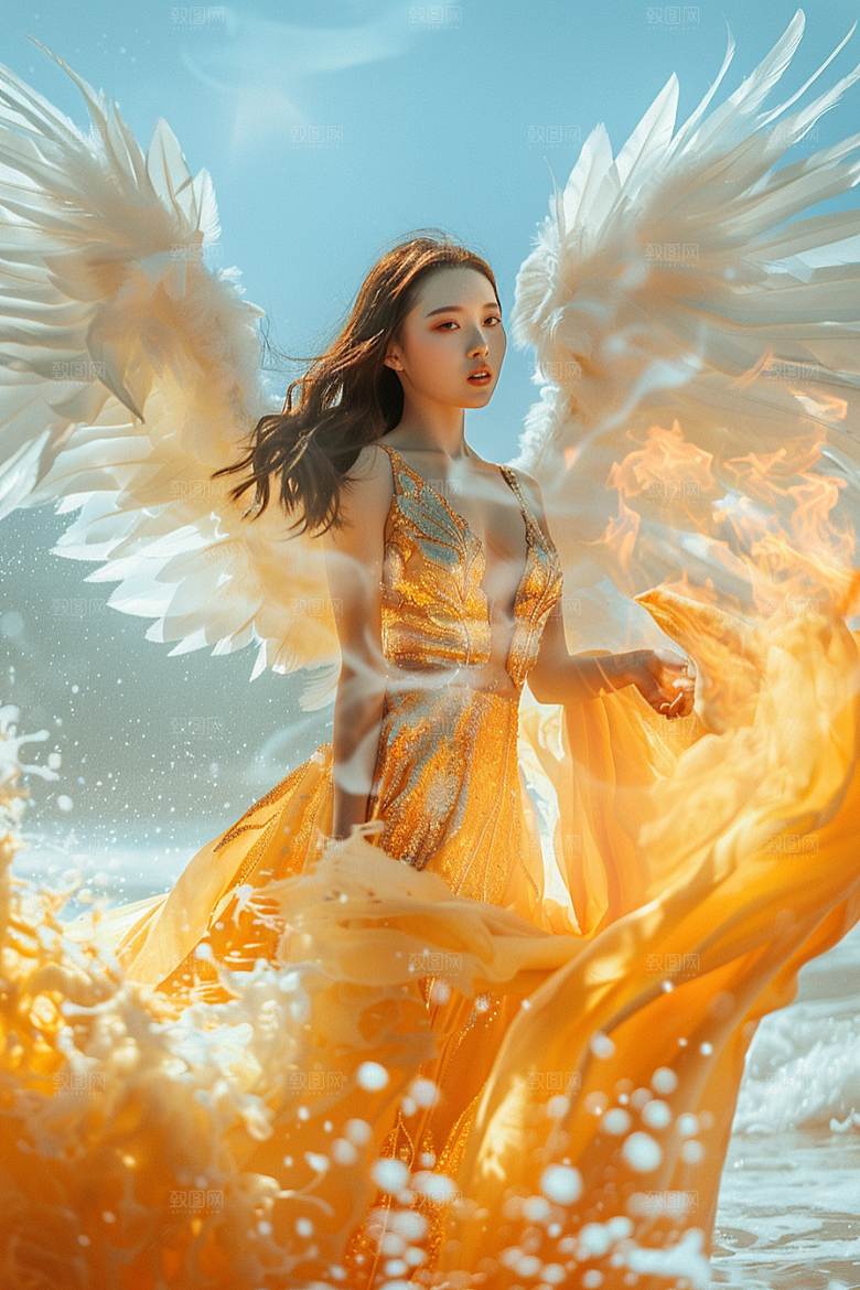 天使女神写真清新摄影图