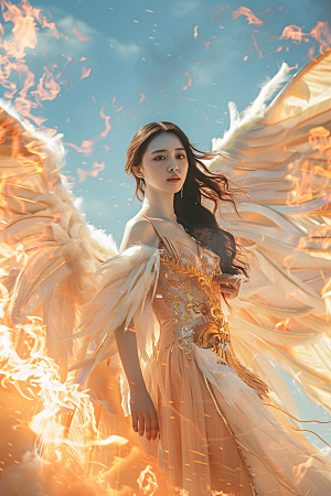 天使女神美女梦幻摄影图