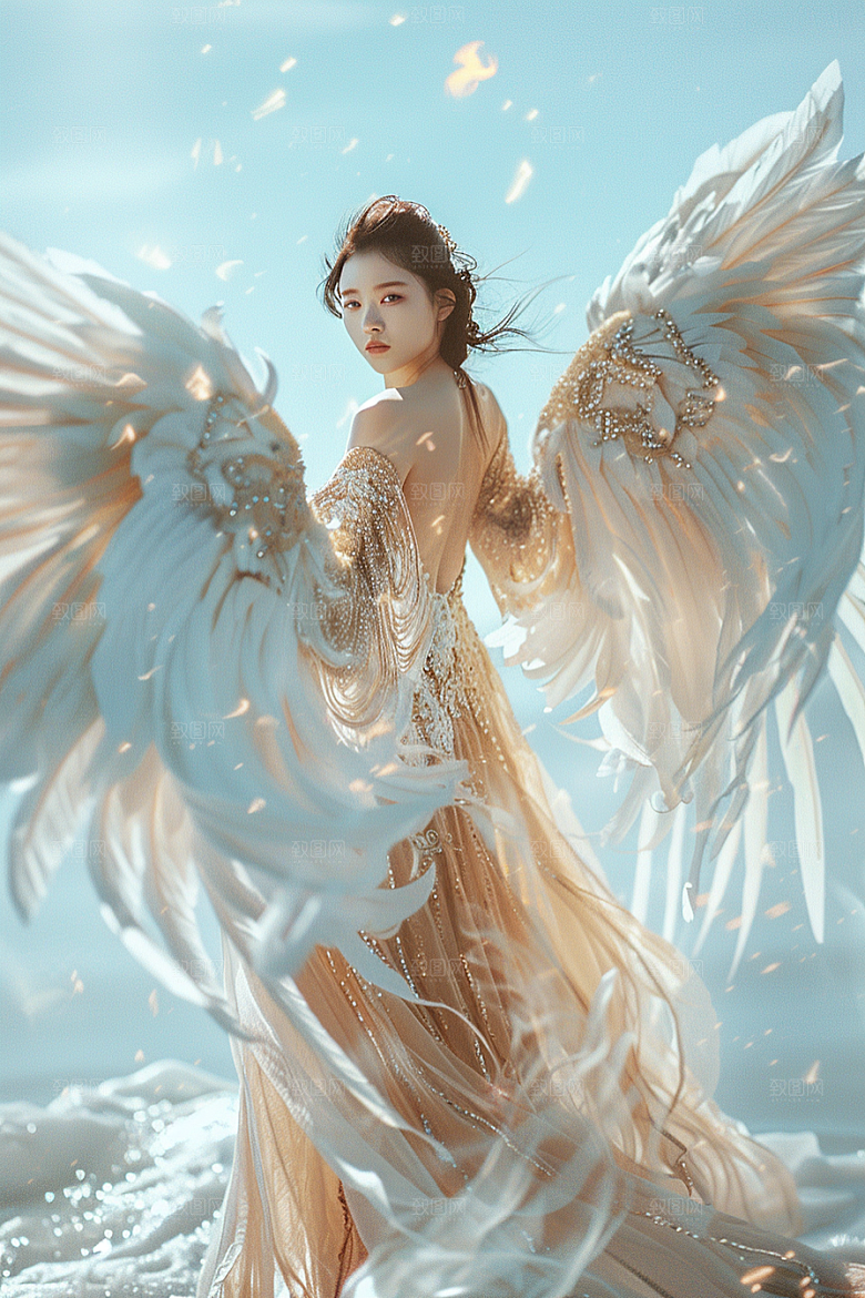 天使女神梦幻人物摄影图