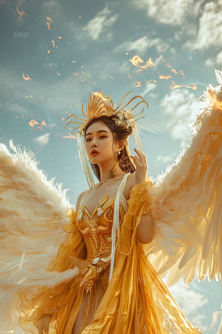 天使女神纯洁美女摄影图