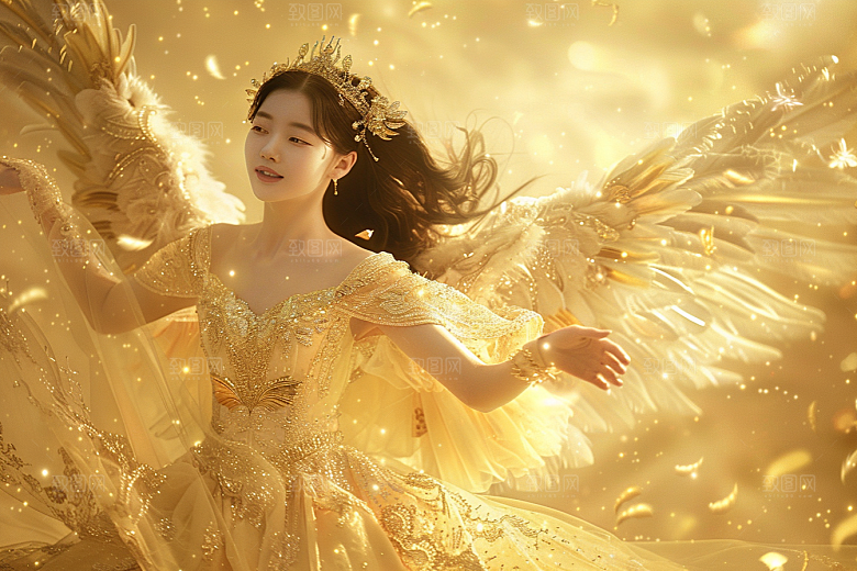 天使女神梦幻唯美摄影图