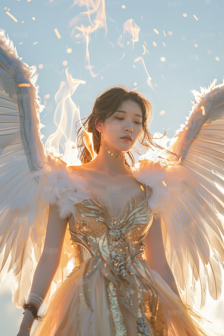 天使女神写真人物摄影图