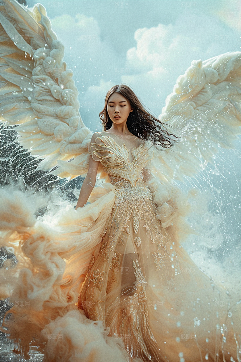 天使女神清新人物摄影图