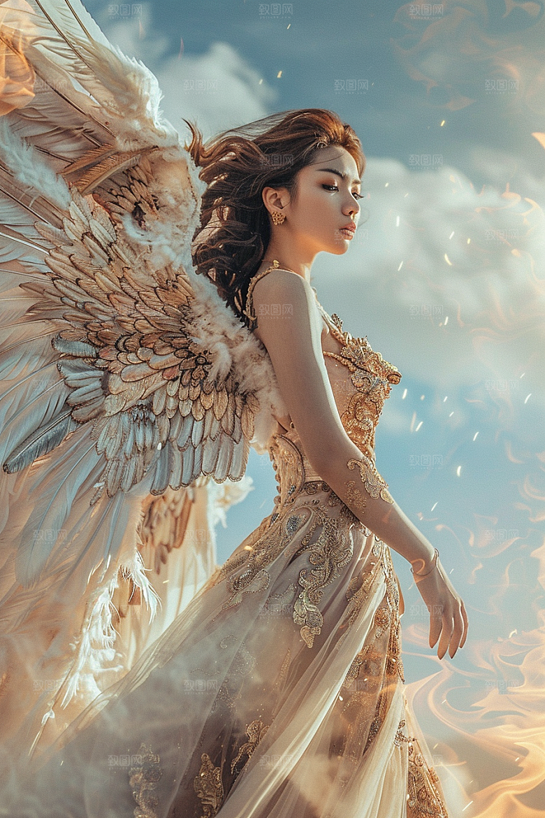 天使女神唯美清新摄影图