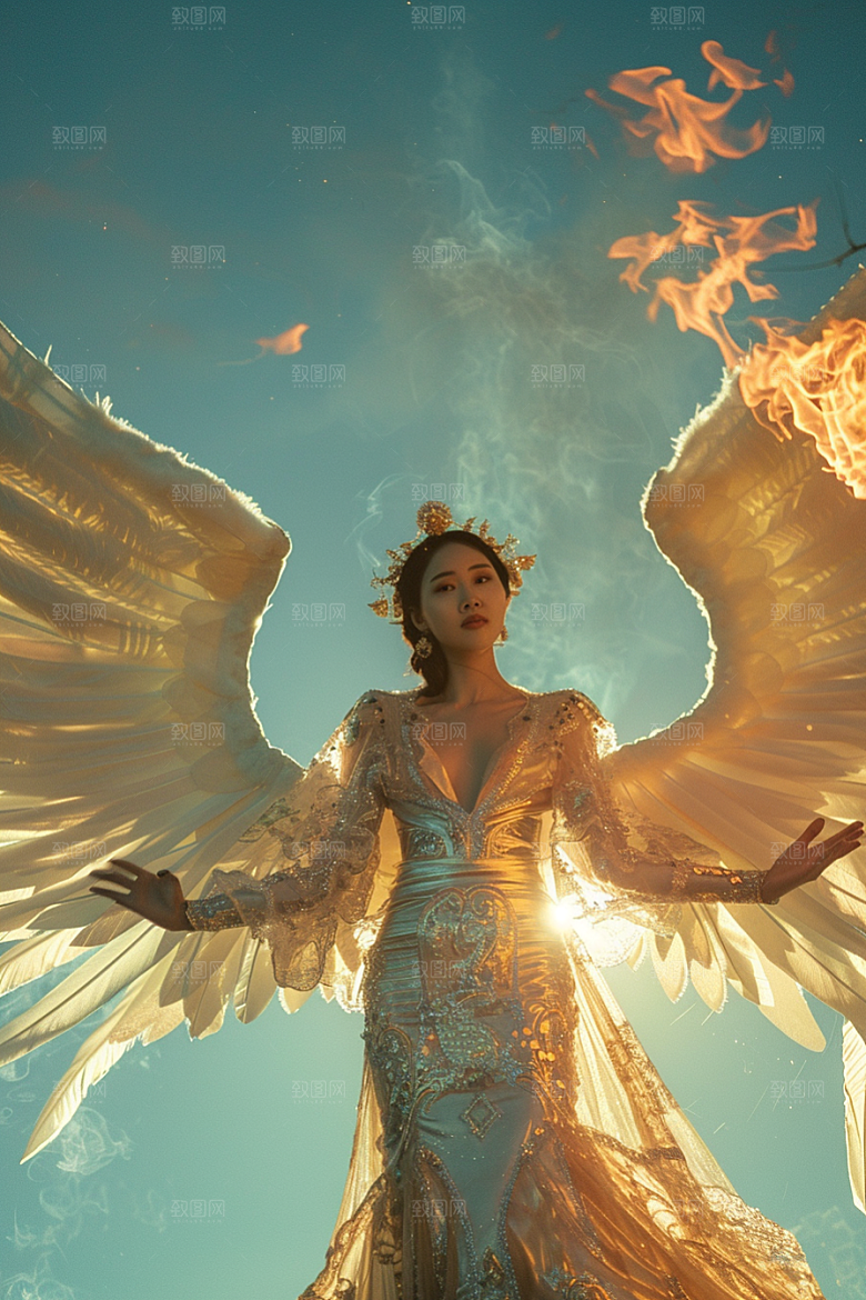 天使女神人物纯洁摄影图