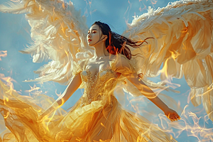 天使女神梦幻清新摄影图