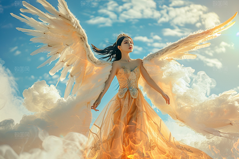 天使女神梦幻人物摄影图