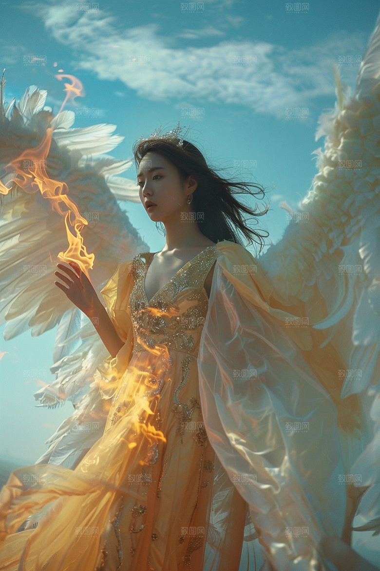 天使女神写真纯洁摄影图