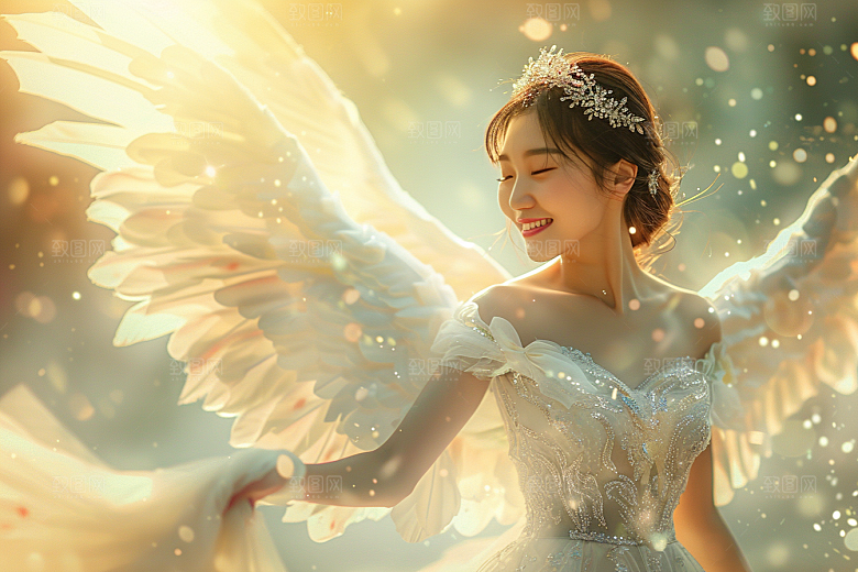 天使女神美女唯美摄影图
