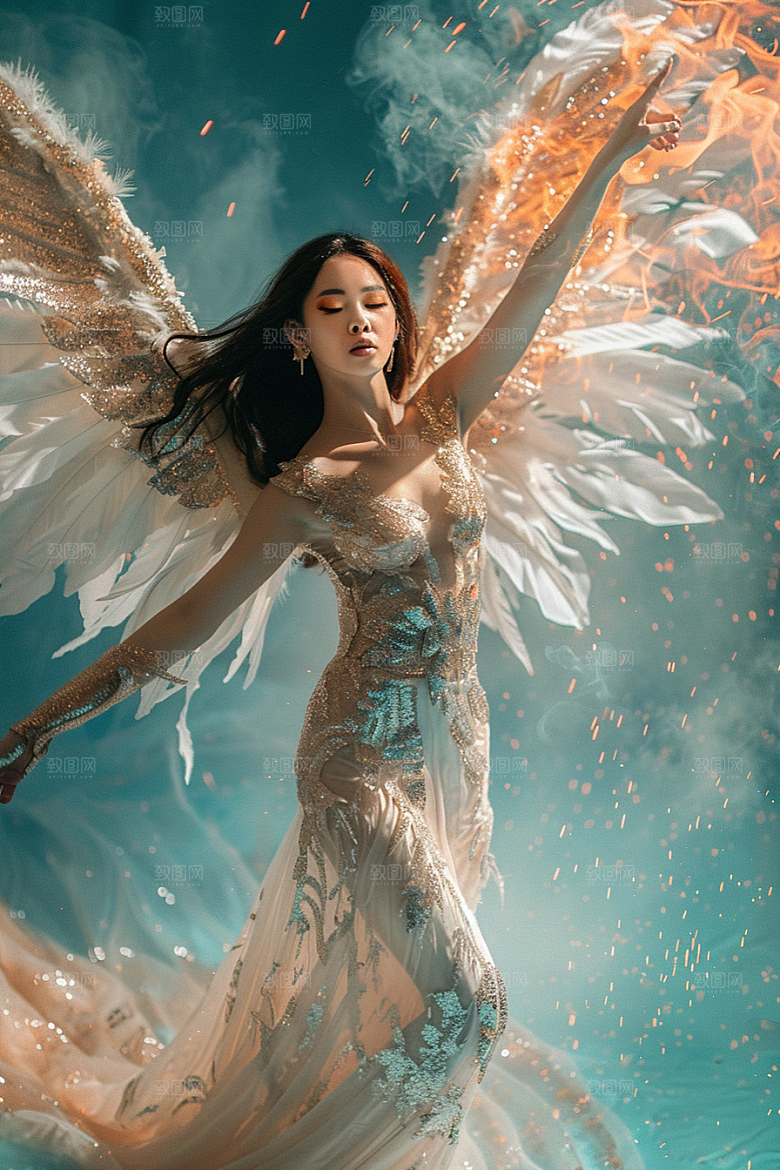 天使女神仙女美女摄影图