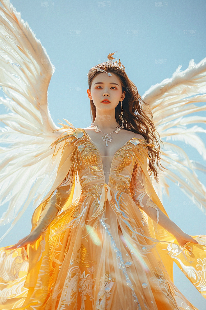 天使女神人物写真摄影图