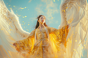 天使女神人物梦幻摄影图