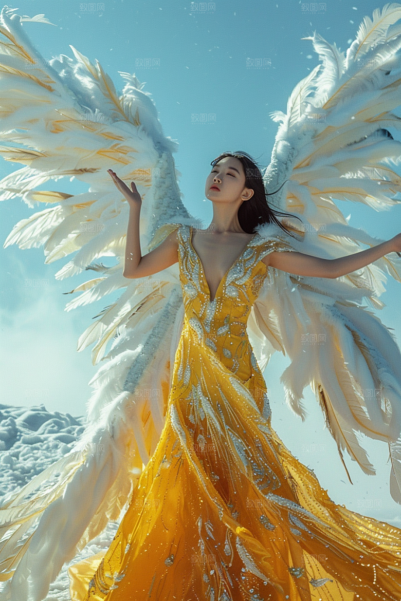 天使女神高清清新摄影图
