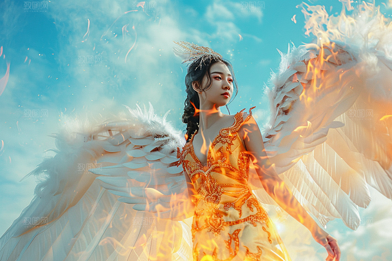 天使女神唯美人物摄影图
