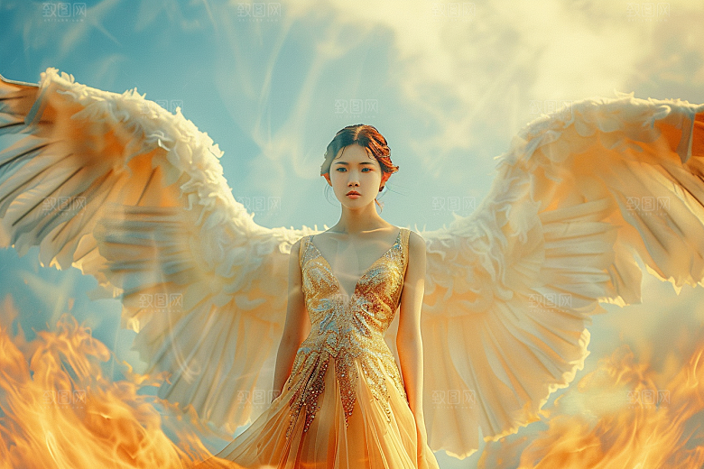 天使女神唯美纯洁摄影图