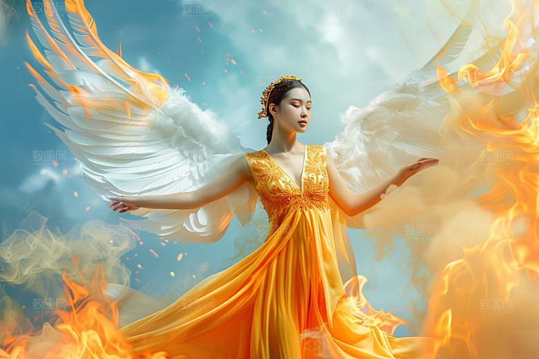 天使女神人物唯美摄影图