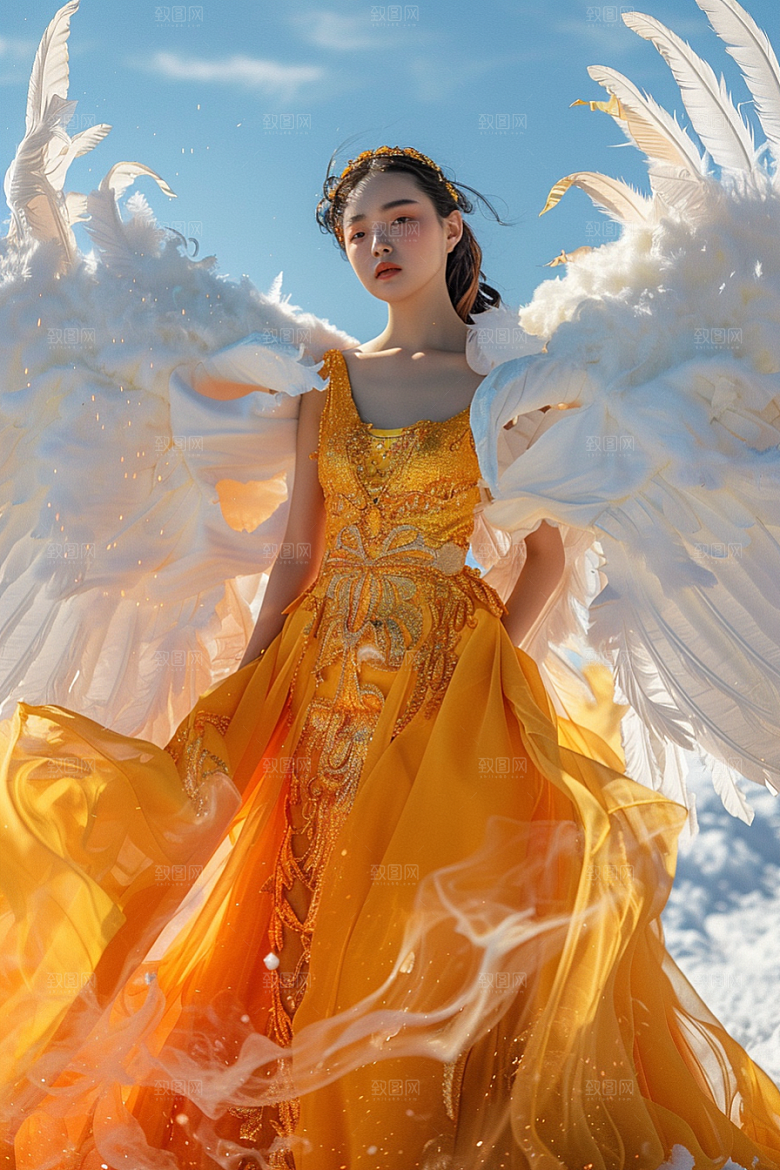 天使女神纯洁唯美摄影图