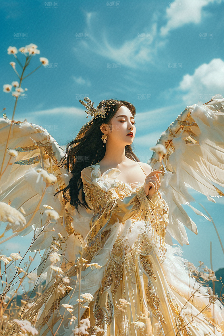 天使女神仙女写真摄影图