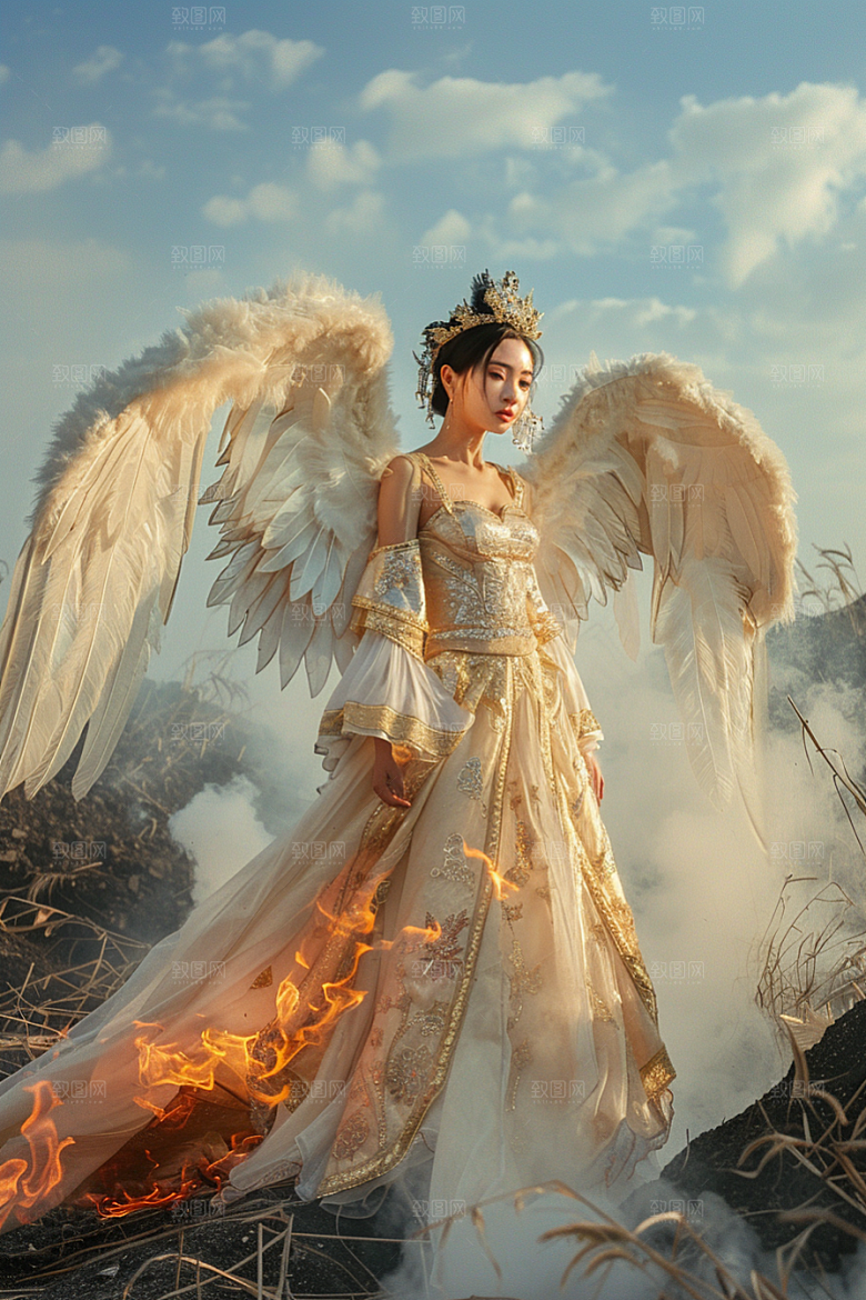 天使女神写真美女摄影图