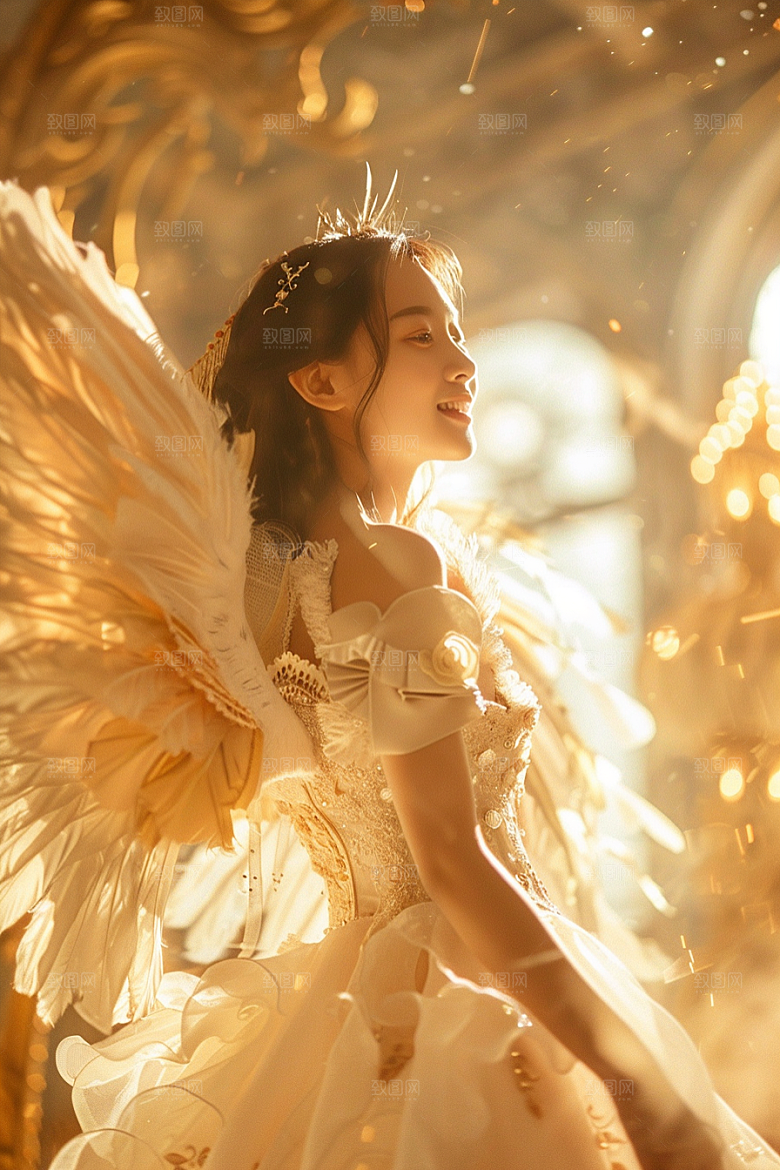 天使女神高清美女摄影图