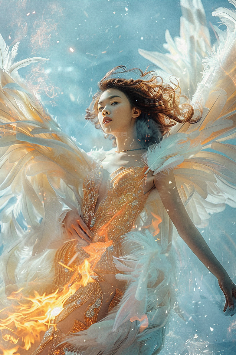 天使女神纯洁美女摄影图