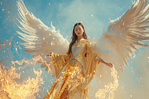 天使女神清新高清摄影图
