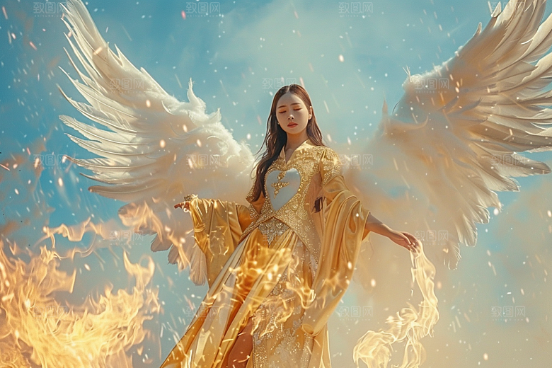 天使女神清新高清摄影图