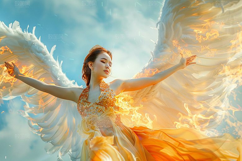 天使女神写真清新摄影图