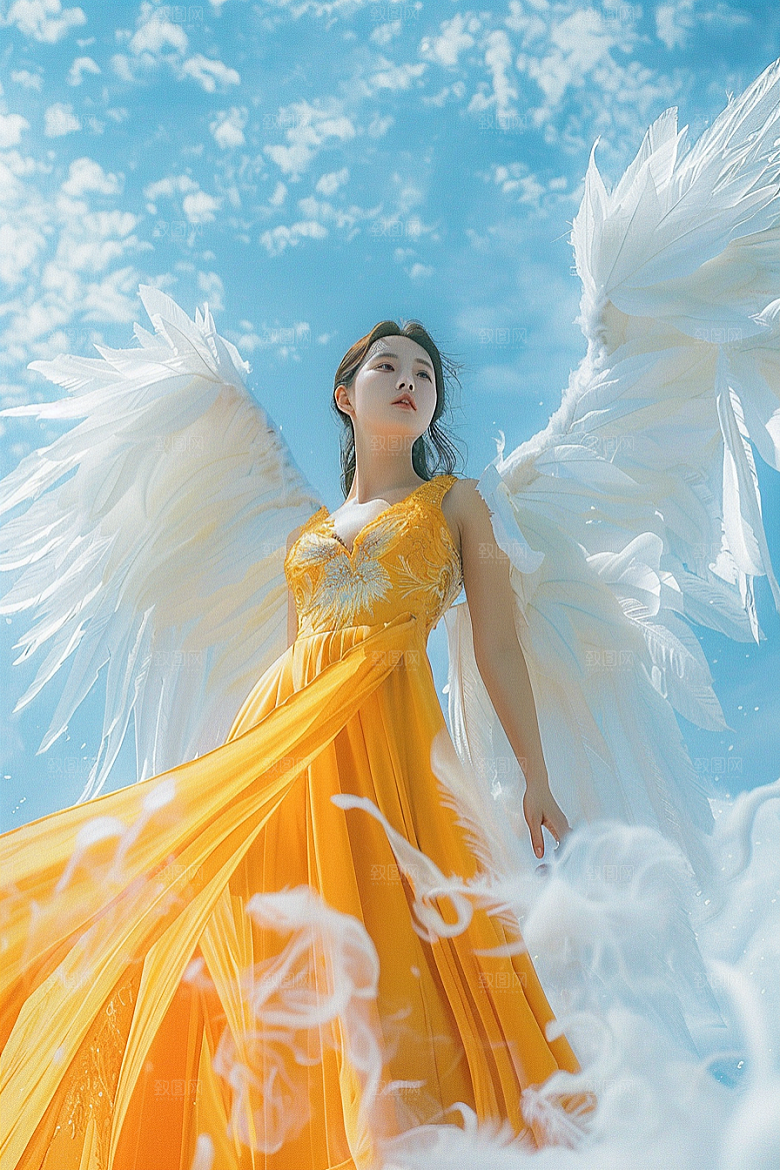 天使女神肖像高清摄影图
