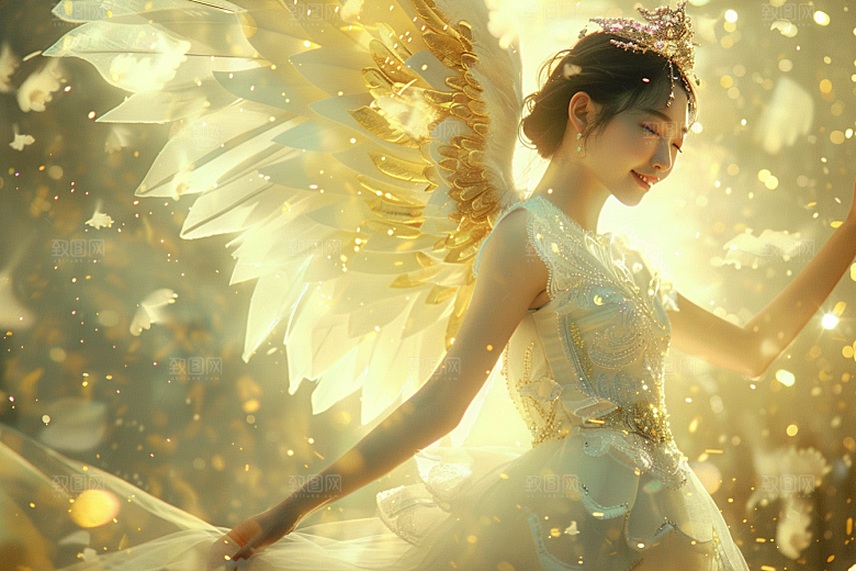 天使女神仙女美女摄影图