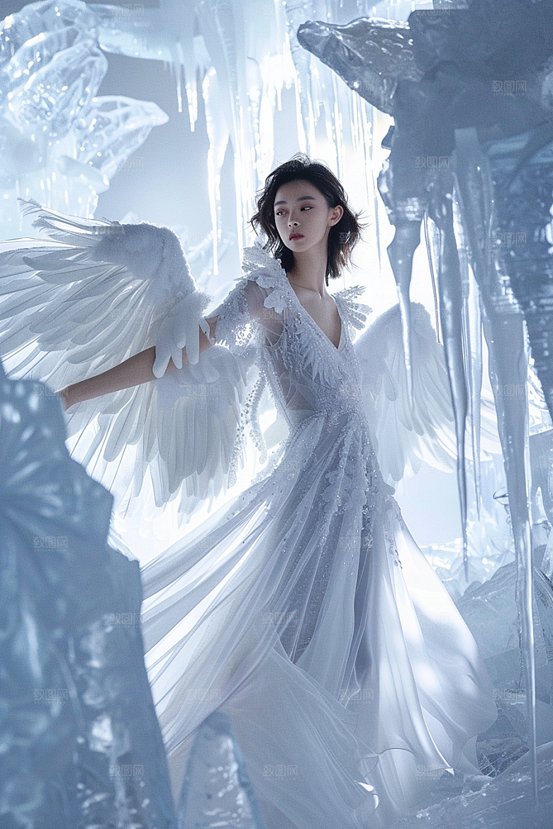 天使女神美女唯美摄影图
