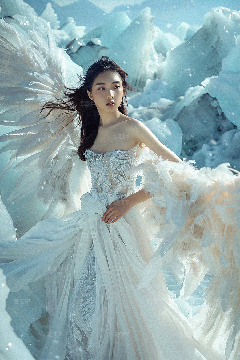 天使女神肖像人物摄影图